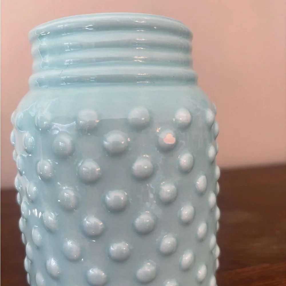 Blue Textured Ceramic Vase